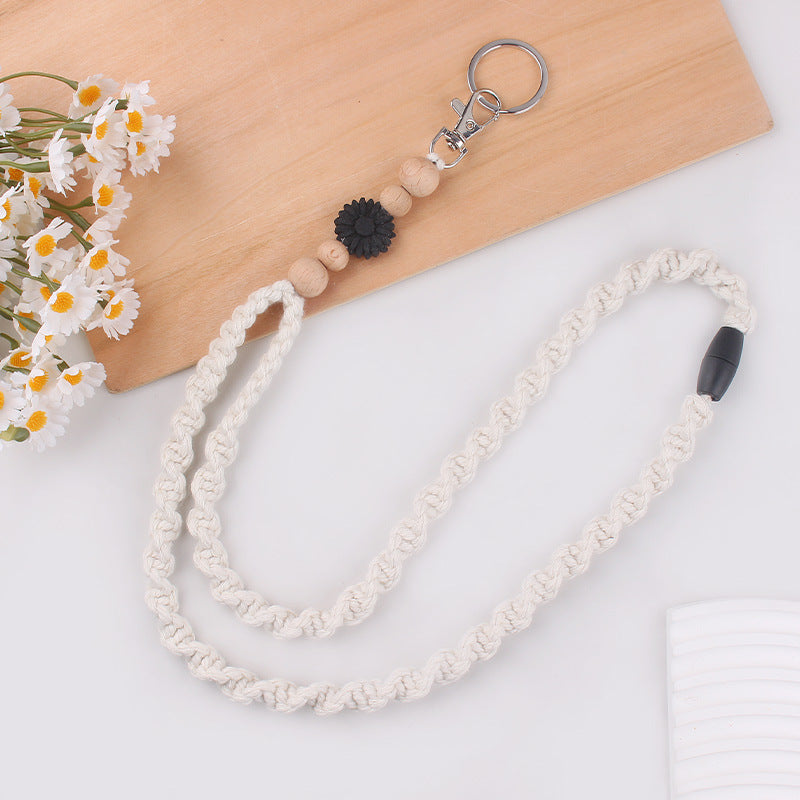 Wholesale Cartoon Little Daisy Handmade Woven Keychain